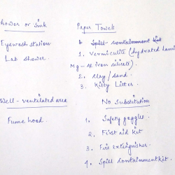 Data table 1 lab safety equipment alternatives