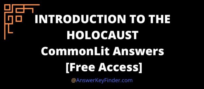 Introduction to the holocaust commonlit answers