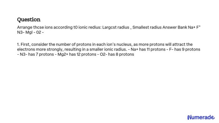 Ionic radius ions arrange be2 mg2 sr2 ca2 li